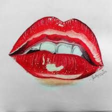 225x225 Image Result For Red Lips Sketch Drawing Ideas - Red Lips Sketch