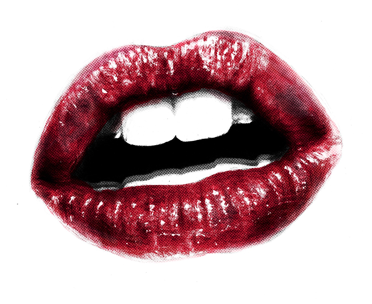 1563x1280 Red Lips Digital Art And Sketch - Red Lips Sketch