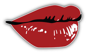 300x182 Red Lips Sketch Car Bumper Sticker Decal 5' X 3' Ebay - Red Lips Sketch