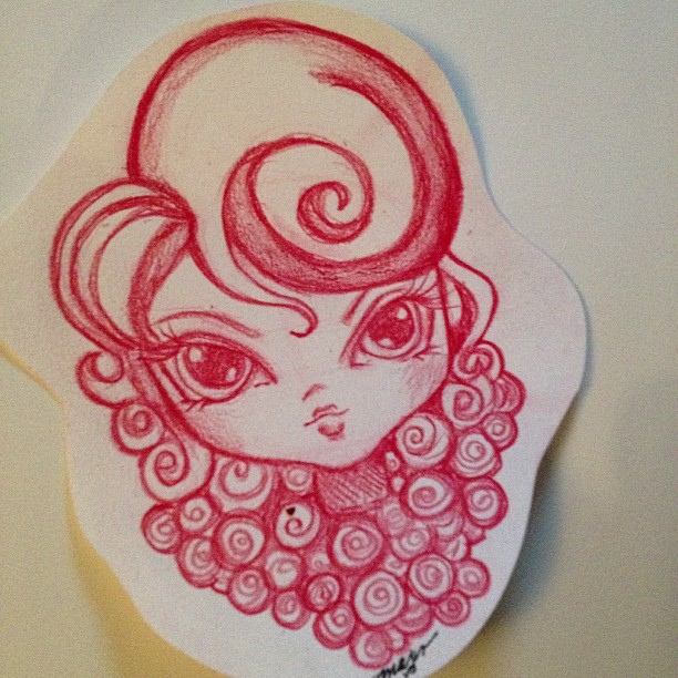 612x612 Sketch - Red Pencil Sketch