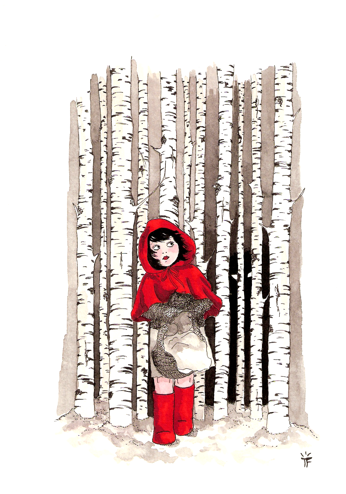 1100x1571 Isabella Thermes - Red Riding Hood Sketch