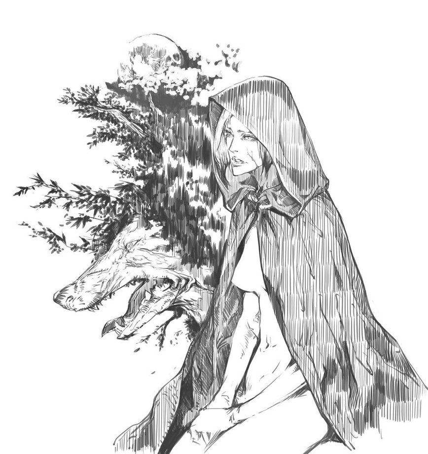 868x920 Little Red Riding Hood By Masateru - Red Riding Hood Sketch