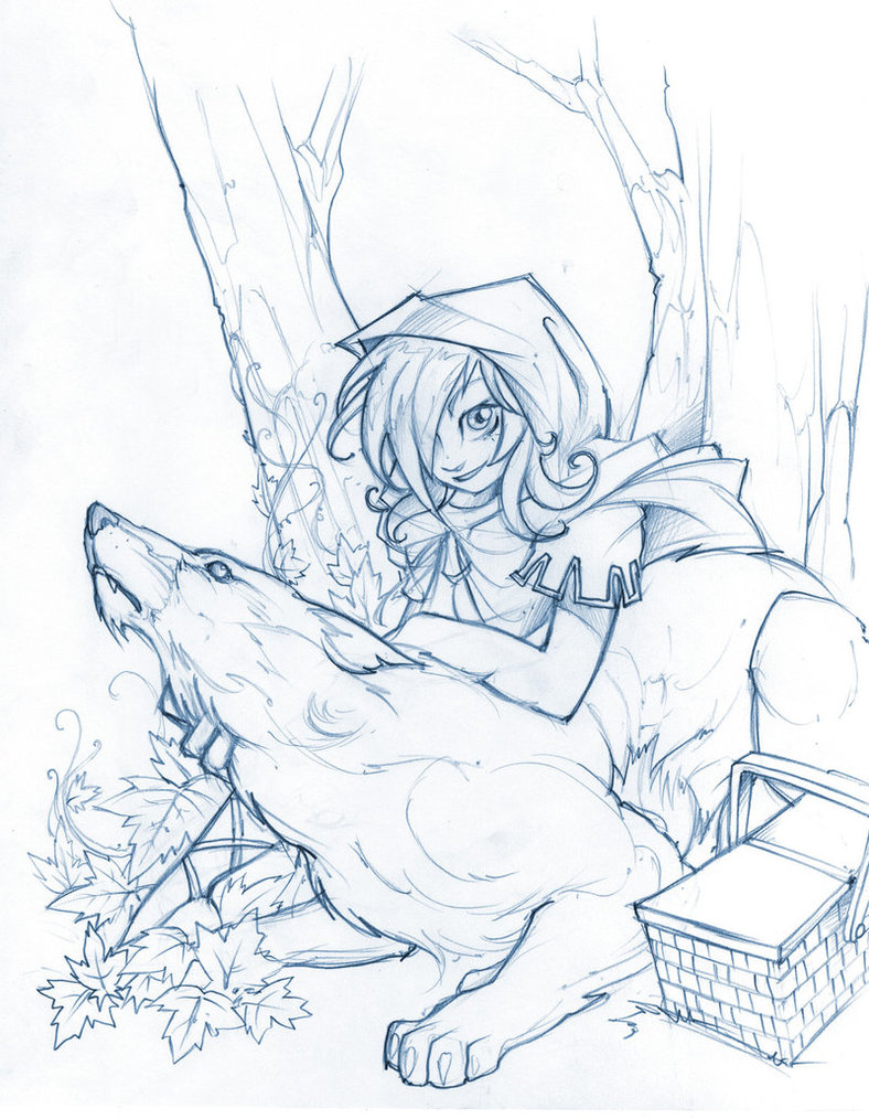 788x1014 Little Red Riding Hood Sketch By Neekou - Red Riding Hood Sketch