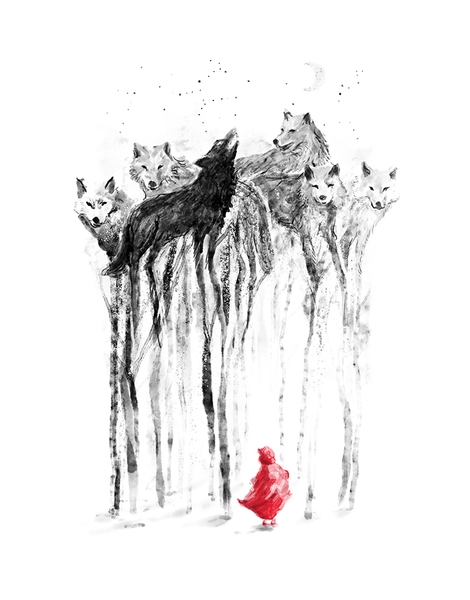 470x600 Little Red Riding Hood T Shirt Designs By Artists Worldwide - Red Riding Hood Sketch