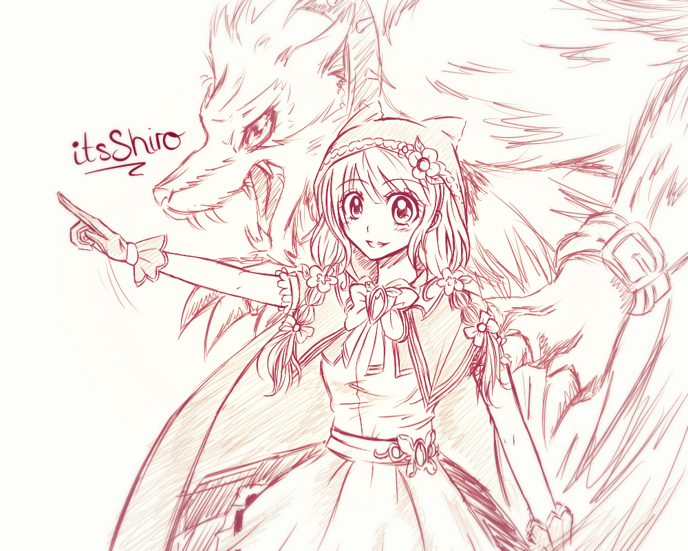 1000x800 Red Riding Hood Sketch ! - Red Riding Hood Sketch