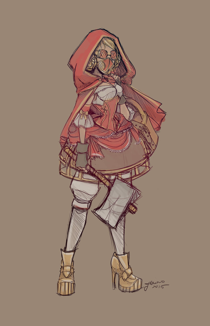 719x1111 Red Riding Hood Updated Sketch By Noflutter - Red Riding Hood Sketch