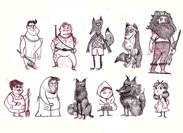 600x436 Red Riding Hood Visual Development On Behance - Red Riding Hood Sketch