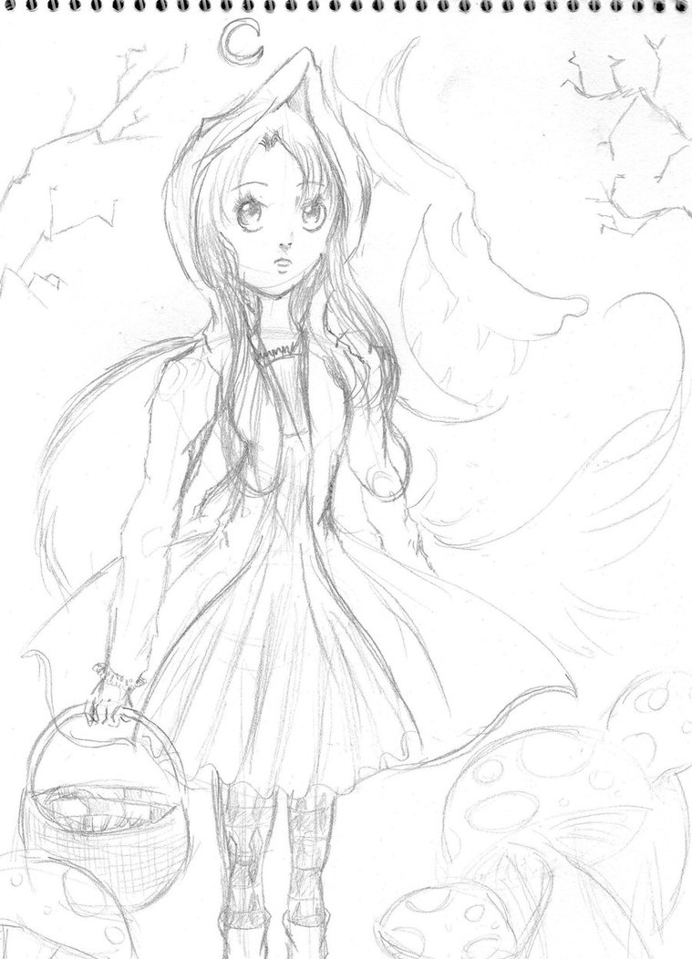 759x1052 Red Riding Hood Sketch By Lilacspirit - Red Riding Hood Sketch