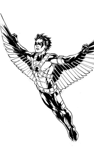 399x640 Normal Nerds Red Robin And Christmas From Marcus To Lineart - Red Robin Sketch