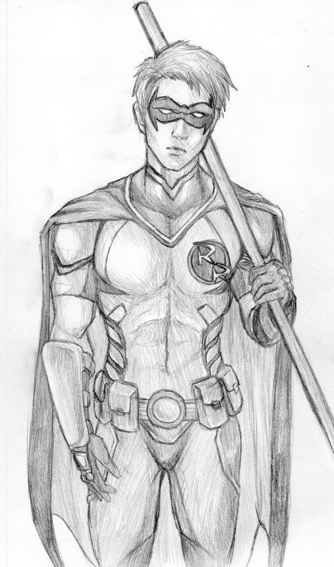 686x1164 Dc Comics Red Robin By Kimberly Castello - Red Robin Sketch