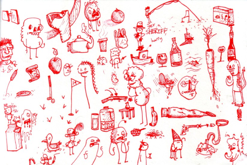824x551 Drawings Zappa Blamma - Red Sketch