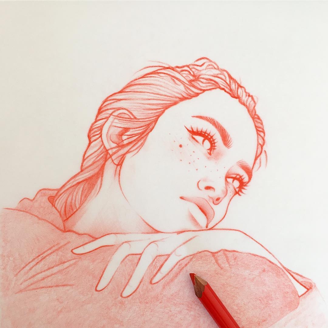 1080x1080 Design Stack A Blog About Art, Design And Architecture Blue Red - Red Sketch