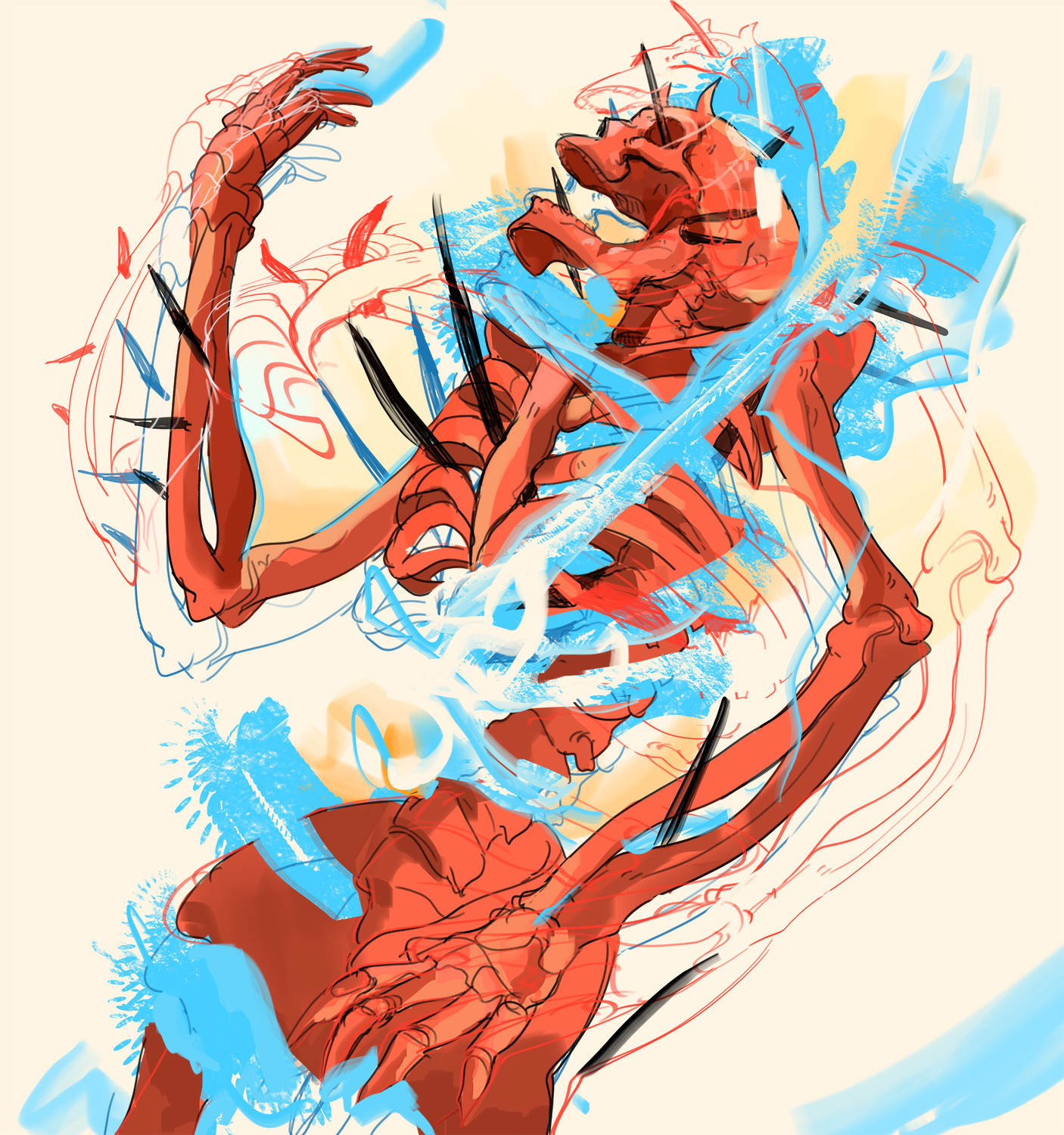 1406x1500 Erik Ly - Red Skull Sketch