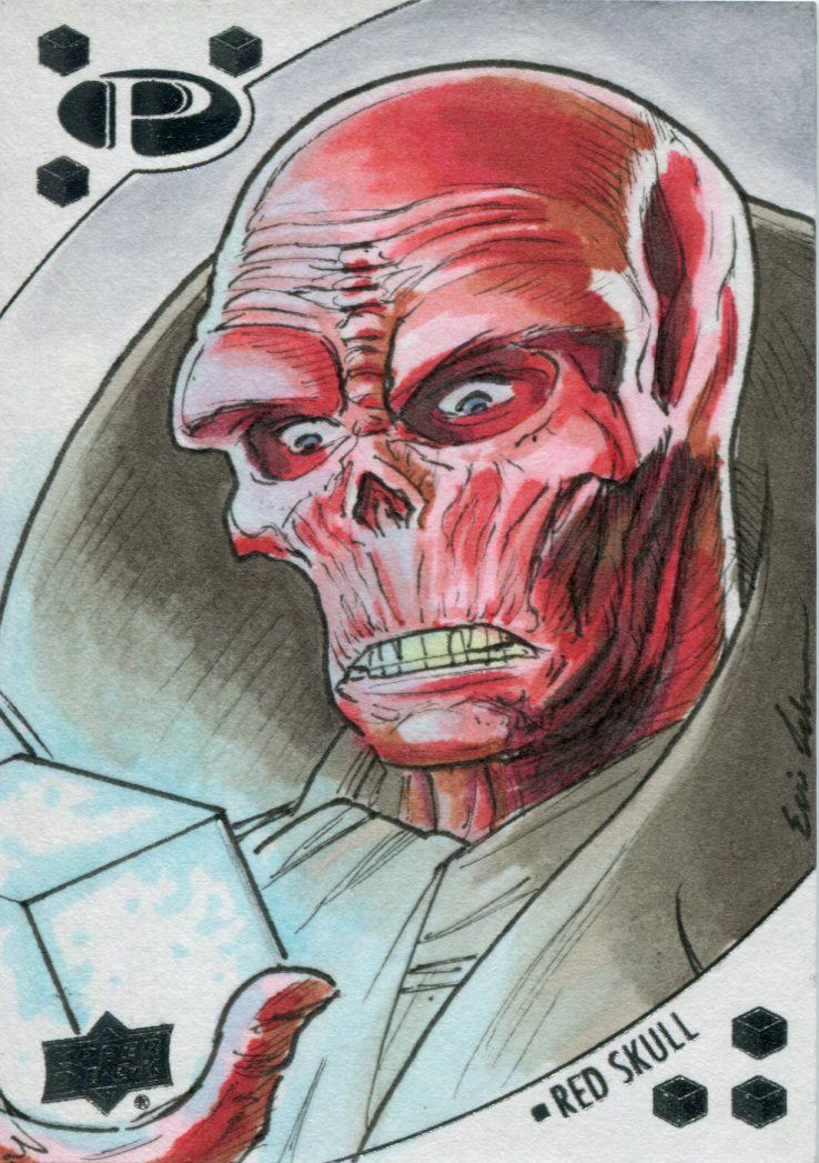 738x1047 Marvel Premier 2017 Sketch Card By Eric Lehtonen - Red Skull Sketch