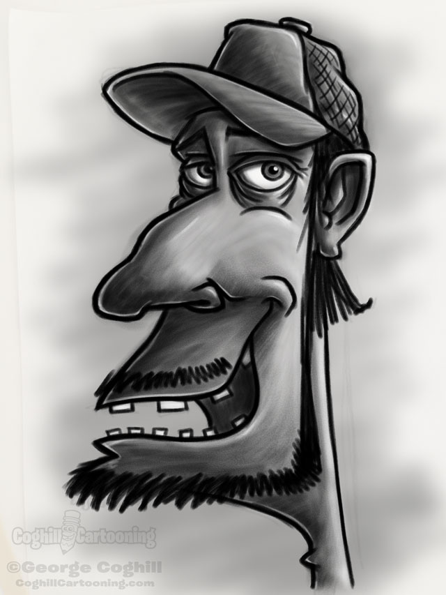 640x853 Redneck 1 Cartoon Character Sketch - Redneck Sketch
