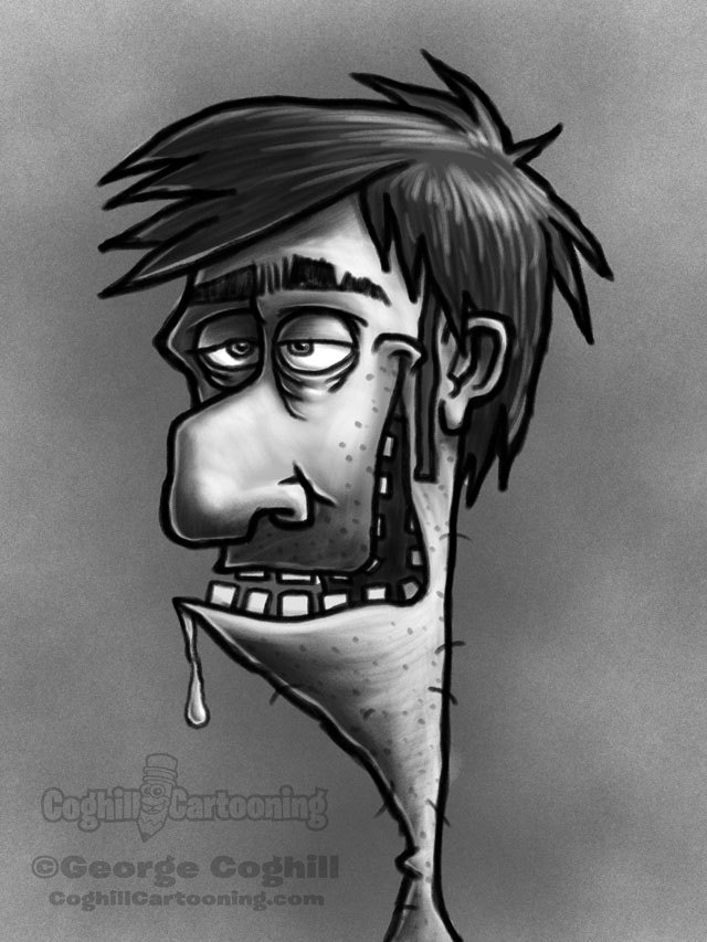 640x853 Redneck 4 Cartoon Character Sketch Coghill Cartooning - Redneck Sketch