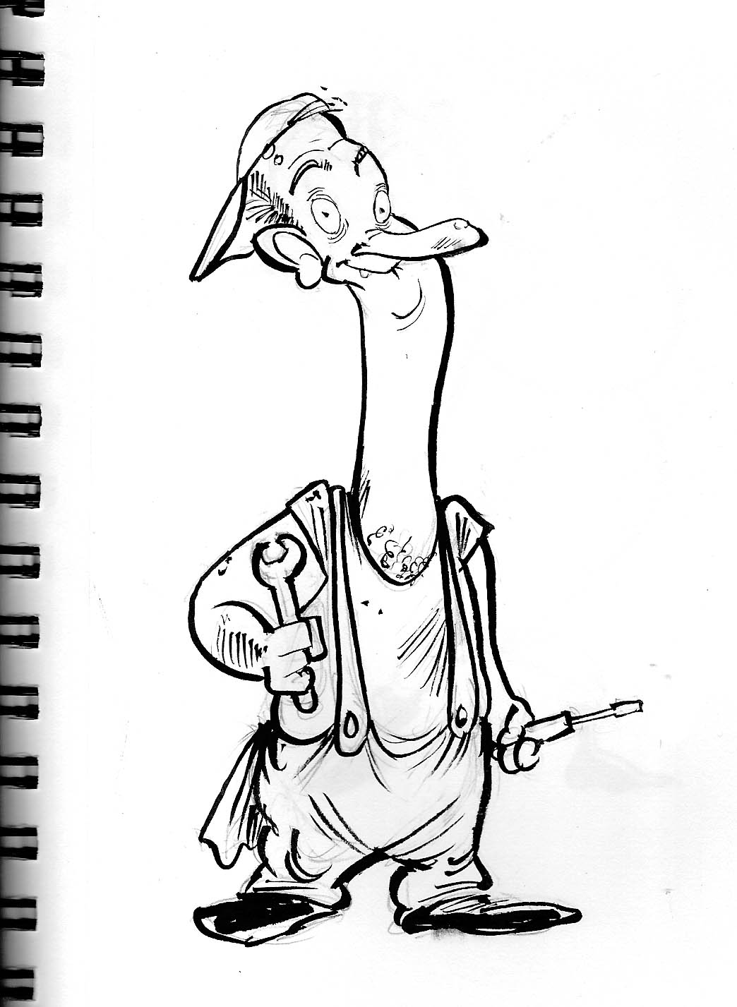 1044x1427 Durkinworks Sketchbooky - Redneck Sketch