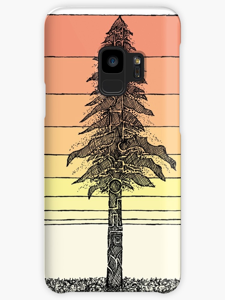 750x1000 Coastal Redwood Sunset Sketch Cases Amp Skins For Samsung Galaxy By - Redwood Sketch