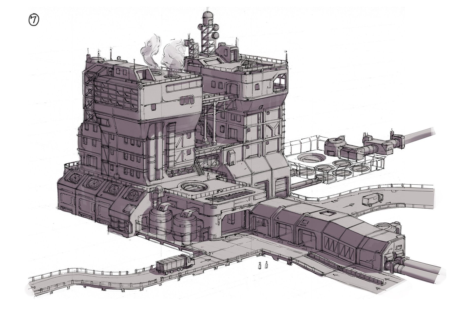 1920x1296 Artstation - Refinery Sketch