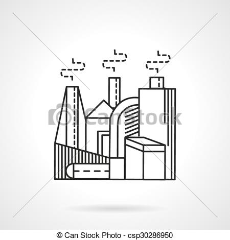 450x470 Factory Clipart Sketch - Refinery Sketch