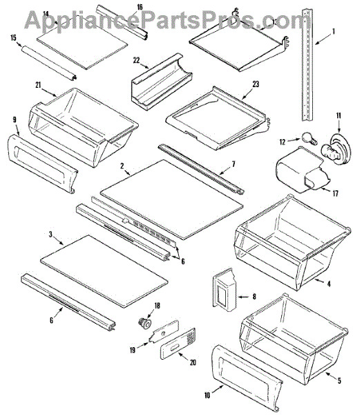 511x600 Genuine Whirlpoolmaytagamana Refrigerator Drawer Front 61003378 - Refrigerator Sketch