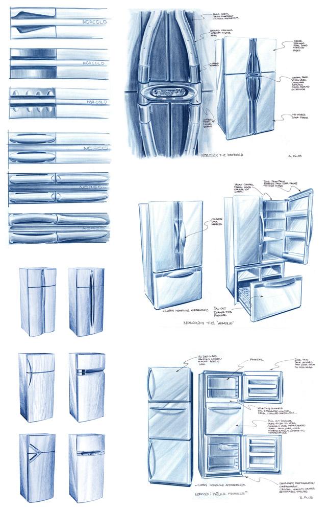 643x1000 Rv And Marine Design By Mark Good - Refrigerator Sketch