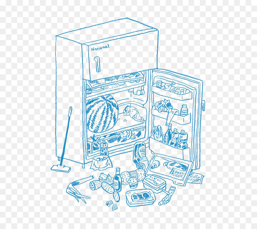 900x800 Refrigerator Illustrator Illustration - Refrigerator Sketch
