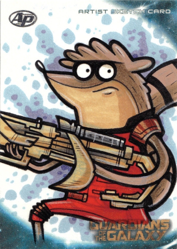 568x800 Marvel 2014 Ud Guardians Of The Galaxy Sketch Ap - Regular Show Sketch