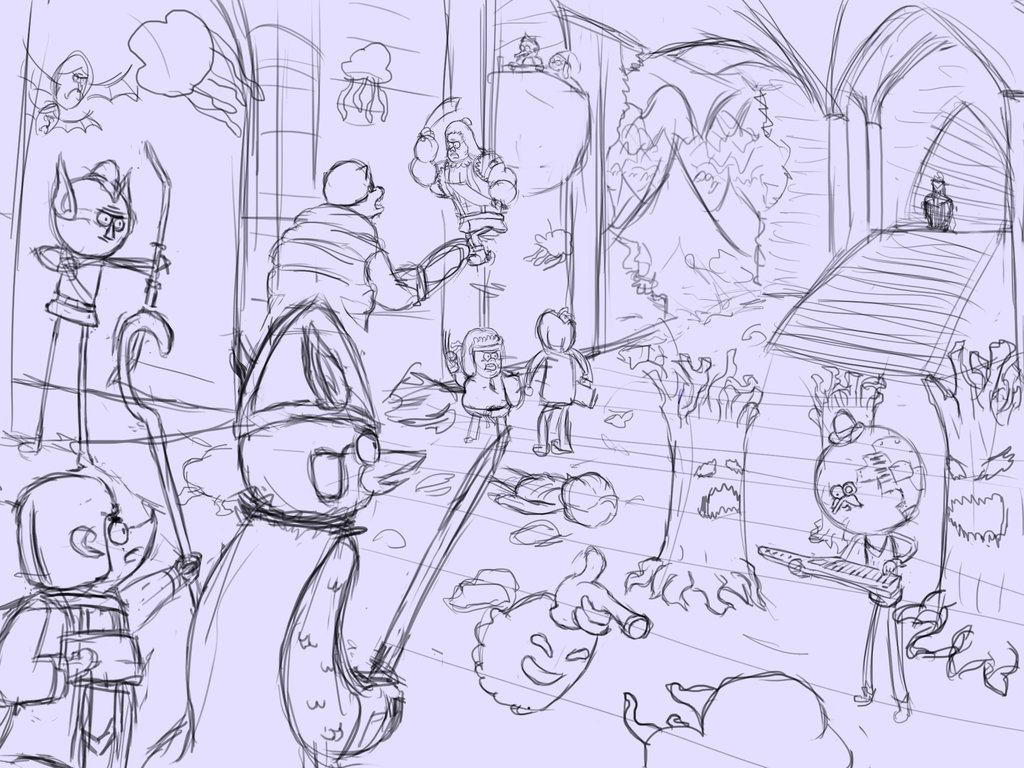 1024x768 Regular Show Sketch 7 By Rodrigues404 - Regular Show Sketch