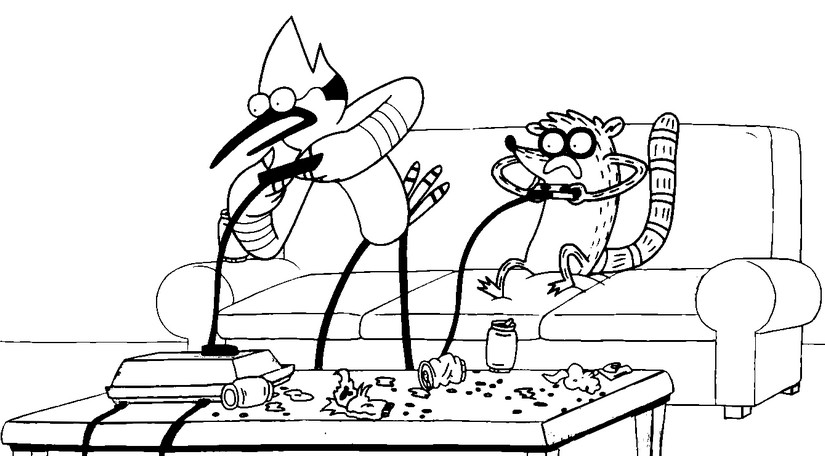 825x456 Coloring - Regular Show Sketch