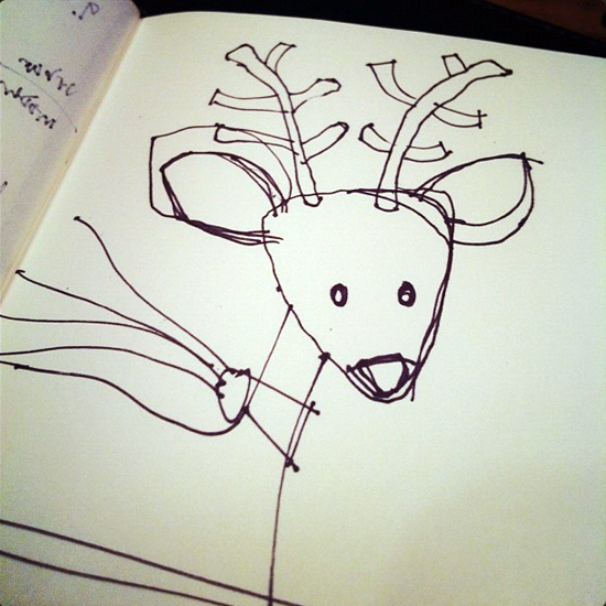 550x550 Reindeer Sketch From Bob Borson - Reindeer Sketch