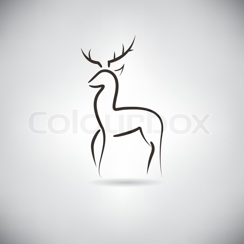 800x800 Sketch Reindeer Background Stock Vector Colourbox - Reindeer Sketch