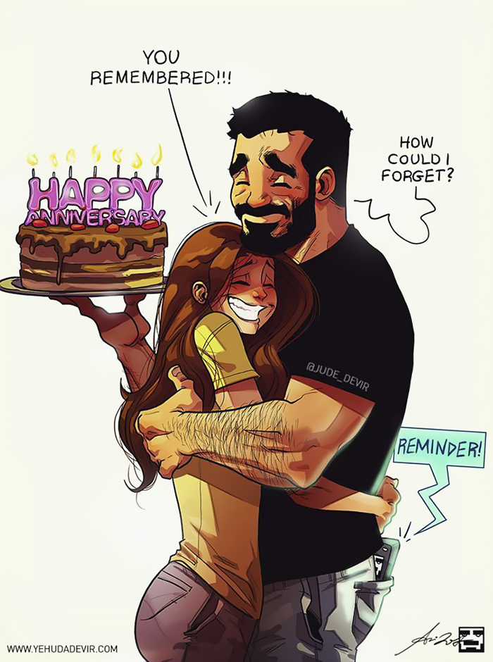 700x940 Artist Illustrates Everyday Life With His Wife (21 New Comics - Relationship Sketches