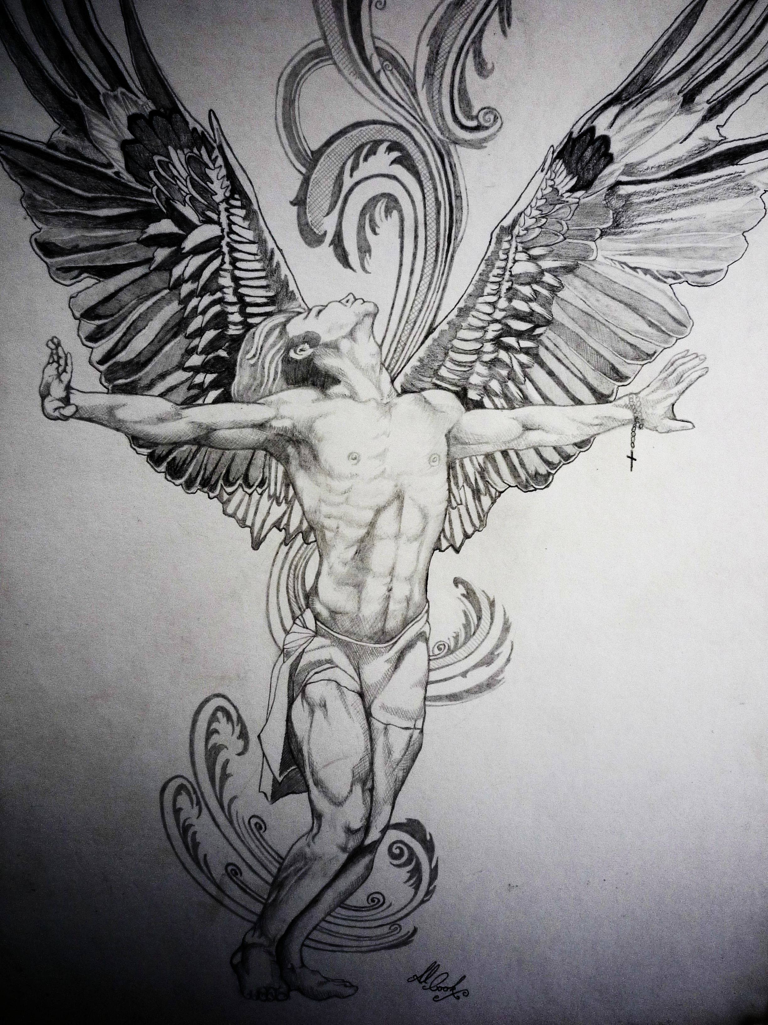 2448x3264 My First Tattoo Design The Unravelling Of Al Cook - Religious Tattoo Sketches