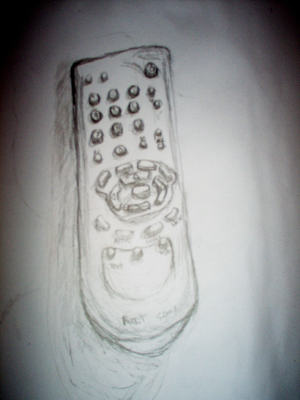 600x800 Remote Control Sketch By Breakingtheback - Remote Control Sketch