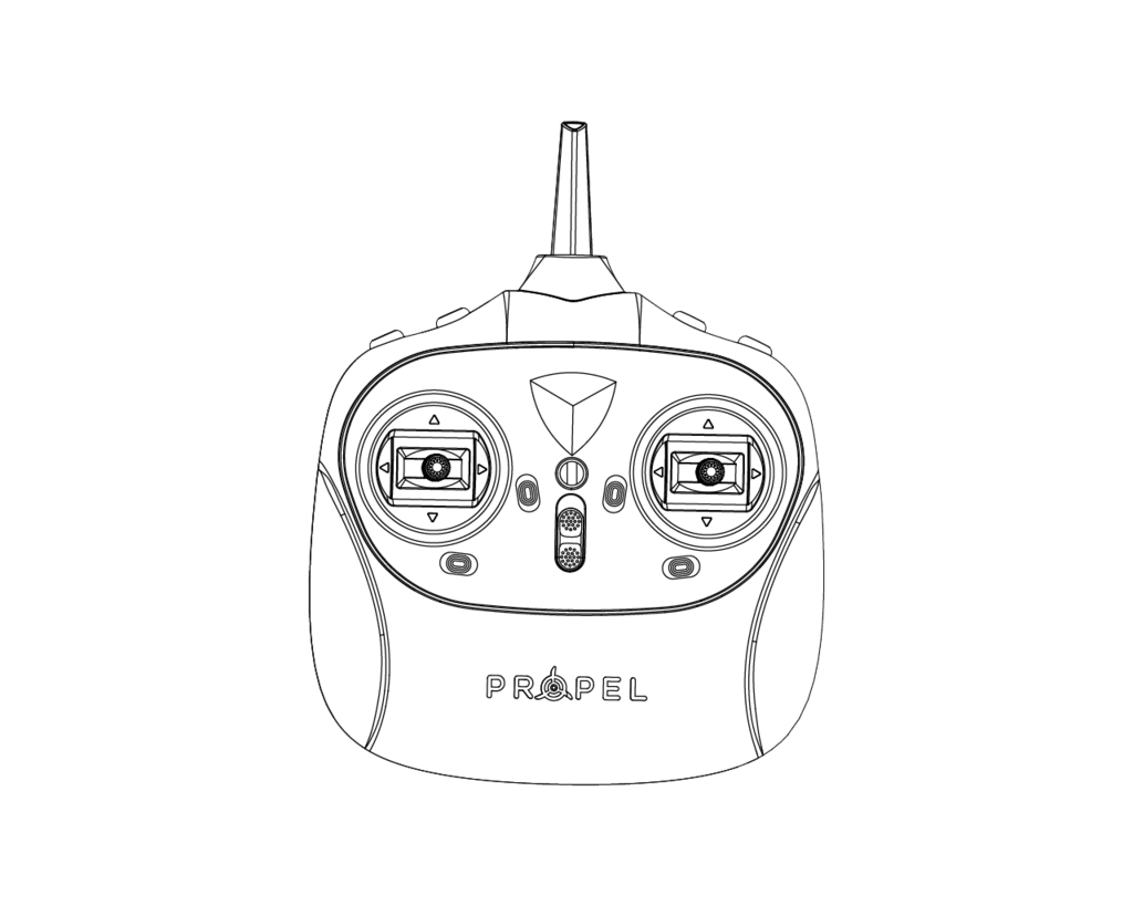 1024x819 X5 Active Hd Controller Propel Rc Usa - Remote Control Sketch