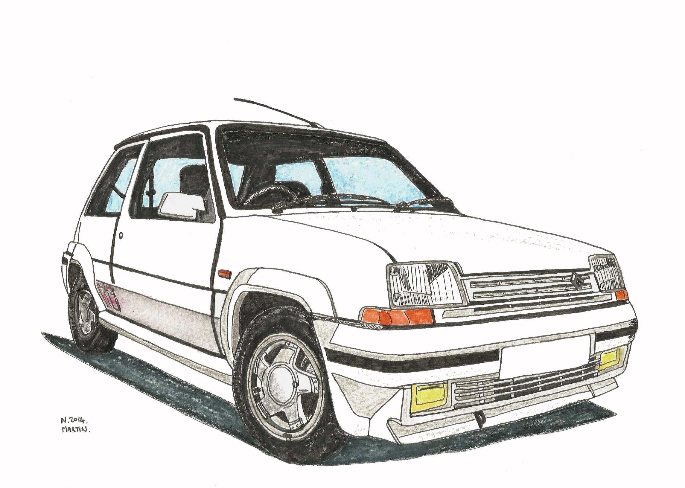 Renault 5 Art anime