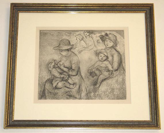 570x460 Pierre Renoir Lifetime Etching Heliogravure Sketches Of Etsy - Renoir Sketches