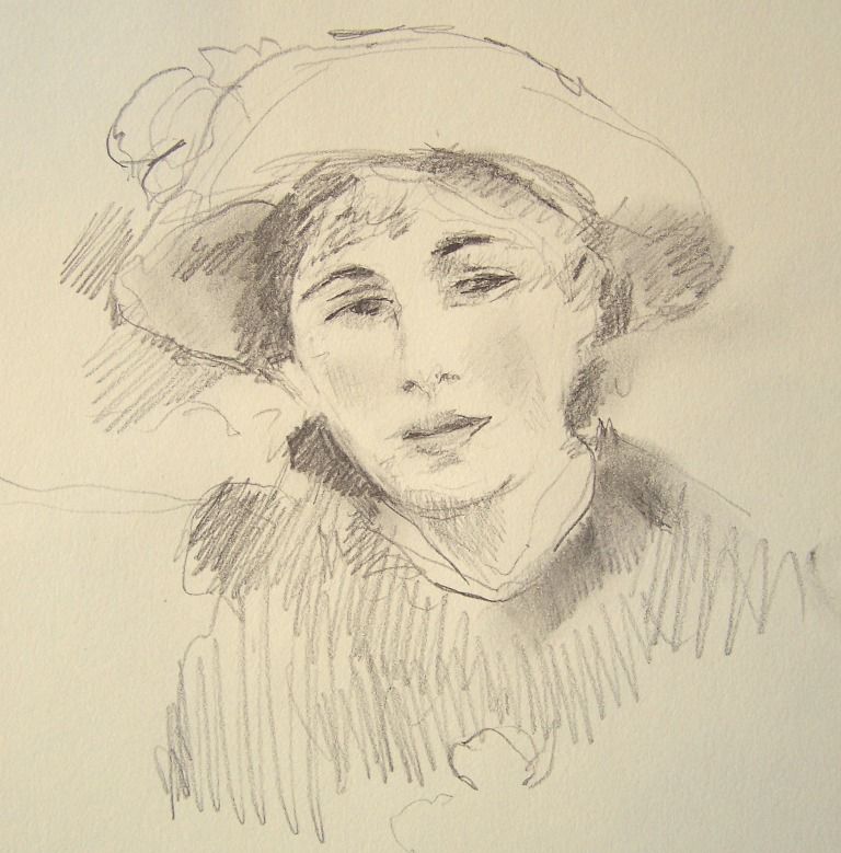 768x779 Renoir Art Sketches, Drawings With Pencil, Pen And Ink - Renoir Sketches