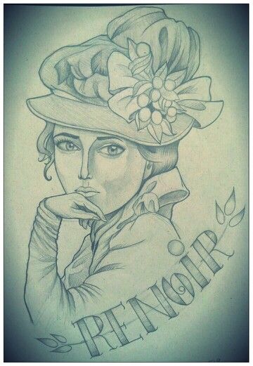 360x521 Renoir Tattoo Sketch Tattoo Sketches Tattoo - Renoir Sketches