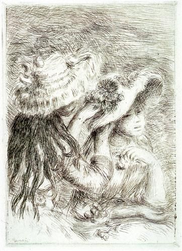 362x500 The Hat Pinned - Renoir Sketches
