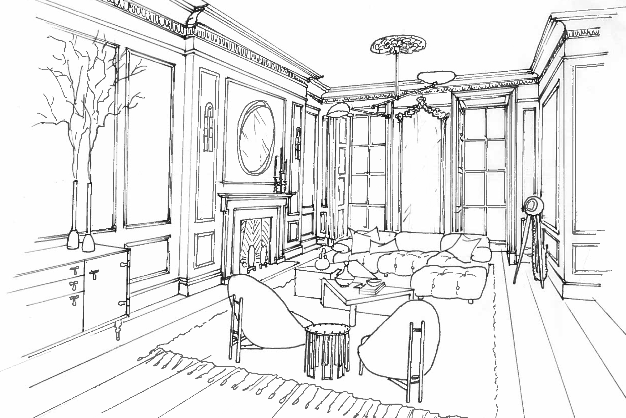 2000x1336 My Townhouse Design Process Eyeswoon - Renovation Sketch