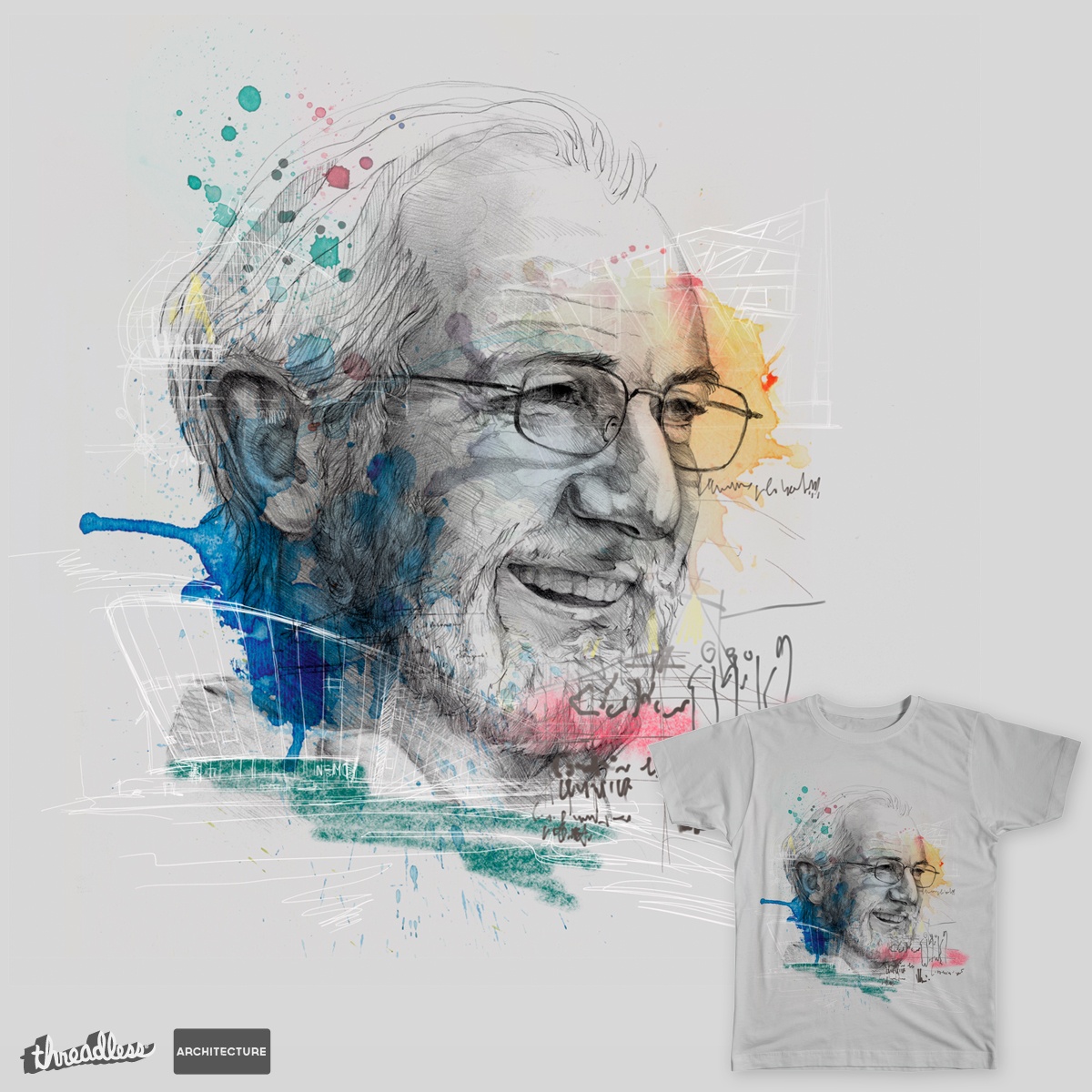 1200x1200 Score Renzo Piano Sketches By Podessto On Threadless - Renzo Piano Sketches
