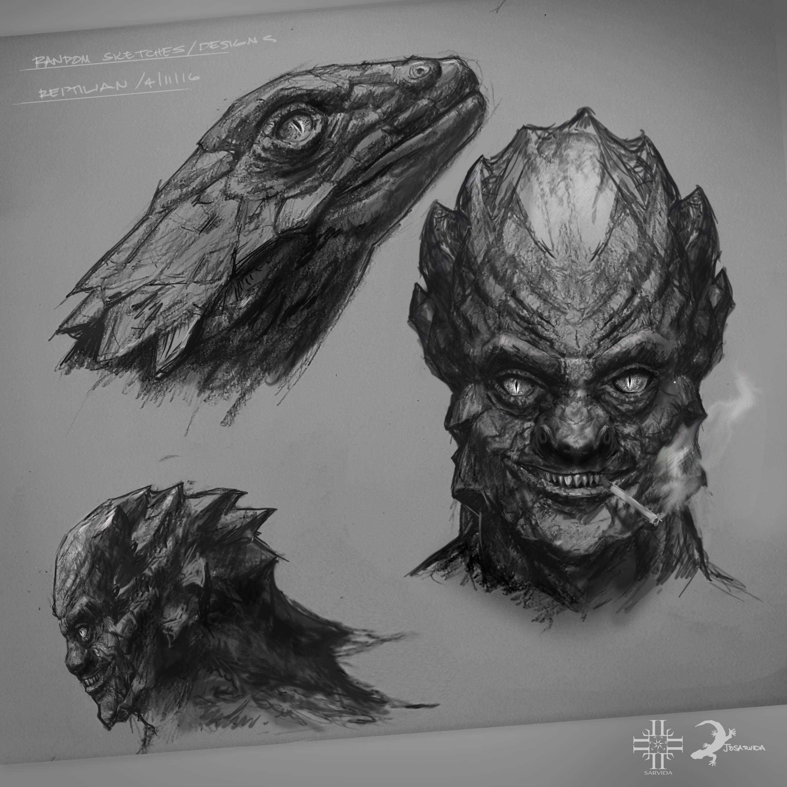 2550x2550 Reptile Sketch Josarvida - Reptile Sketch