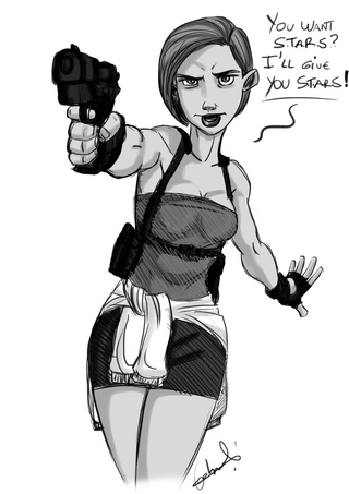 320x453 A Quick Sketch Of Jill Valentine From Resident Evil 3 ! Starsssss - Resident Evil Sketch