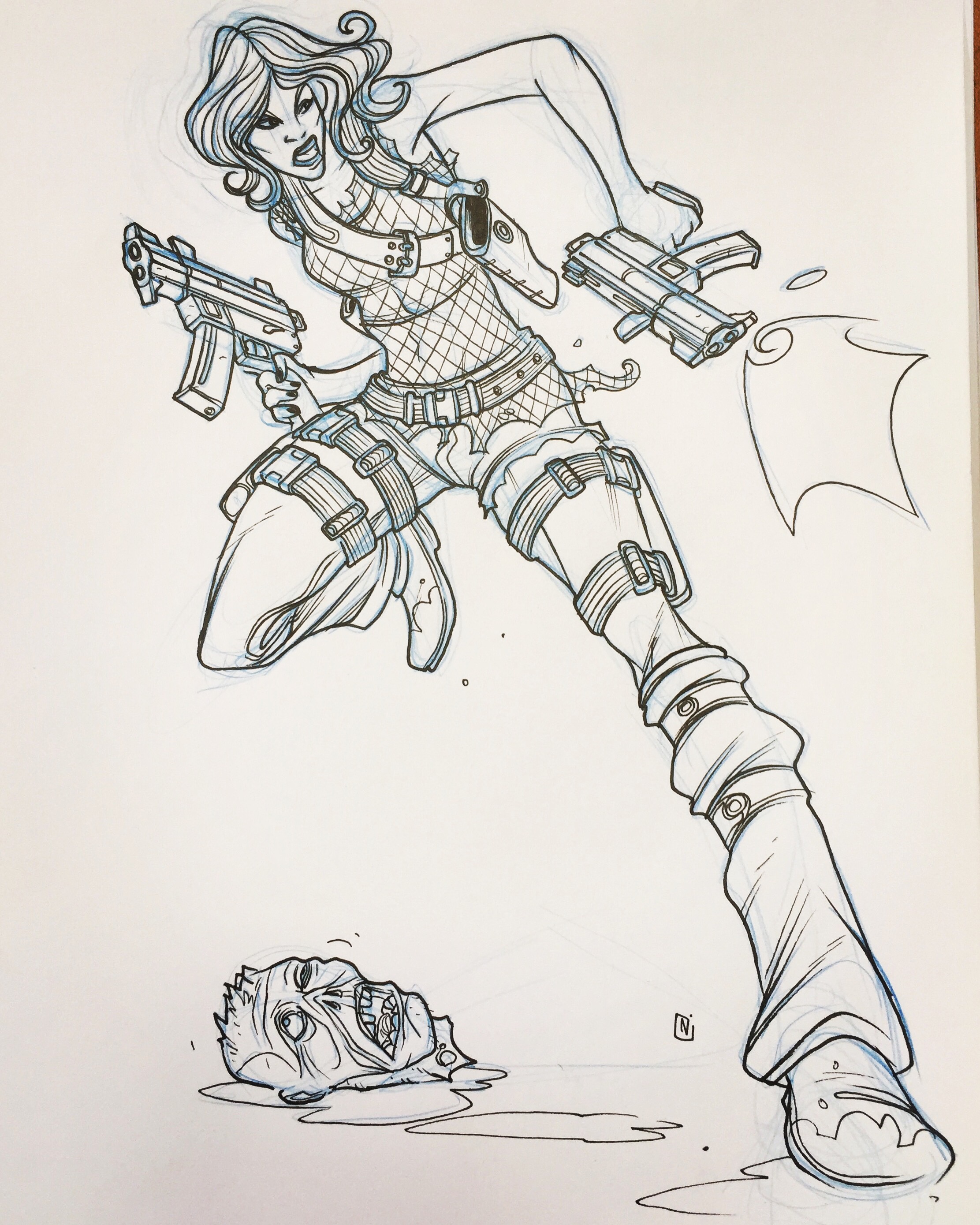 2223x2778 Alice From Resident Evil Minombreesfernandopinto - Resident Evil Sketch