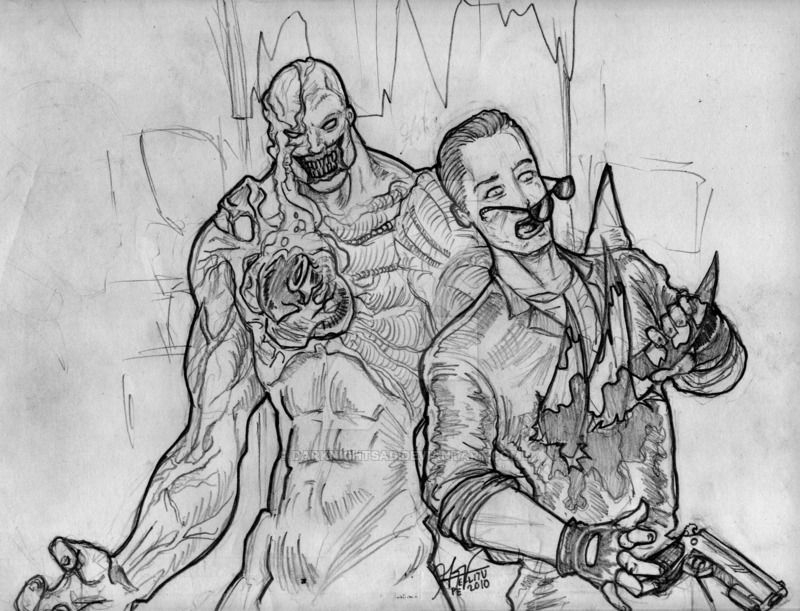 800x611 Resident Evil Fan Art Wesker By Darknightsad - Resident Evil Sketch