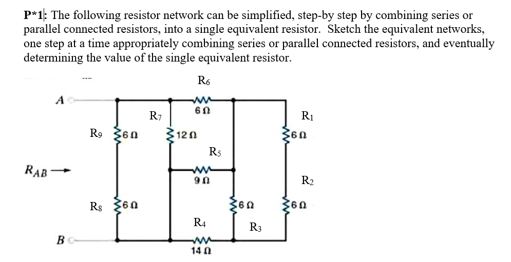 995x511 Solved The Following Resistor Network Can Be Simplified - Resistor Sketch