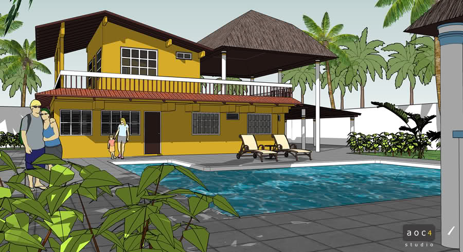 900x490 Resort Sketch And Final Render Sketchucation 1 - Resort Sketch