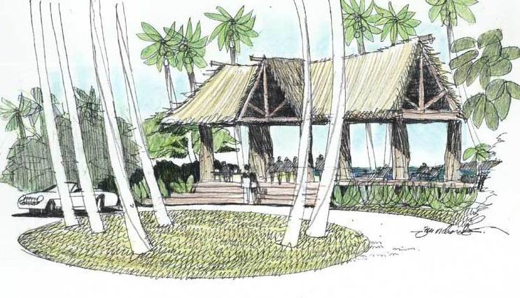 743x426 Hawaiian Resort Sketch James Richards - Resort Sketch